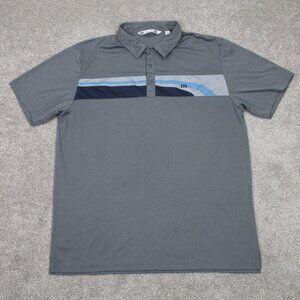 Travis Mathew Polo Shirt Mens XL Gray Polyester‎ Short Sleeve Golf Pullover